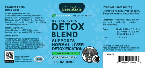 Animal Essentials, Detox Blend, 1 oz