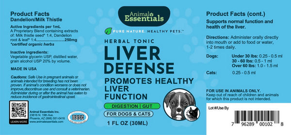 Animal Essentials, Liver Defense, 1 oz