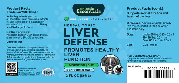 Animal Essentials, Liver Defense, 2 oz