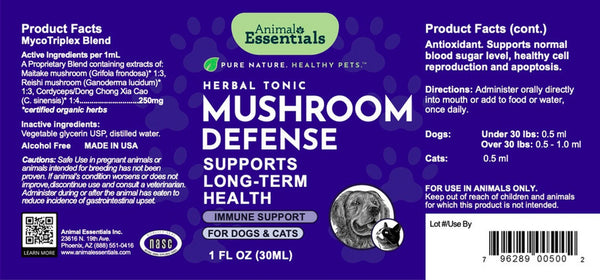 Animal Essentials, Mushroom Defense, 1 oz