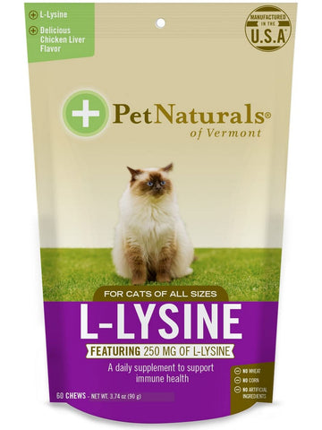 Pet Naturals of Vermont, L-Lysine Chews for Cats, 60 chews