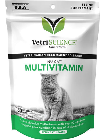 VetriScience Laboratories, NuCat MultiVitamin, 30 Bite-Sized Chews