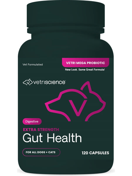 VetriScience Laboratories, Extra-Strength Gut Health (Formerly Vetri Mega Probiotic), 120 Capsules